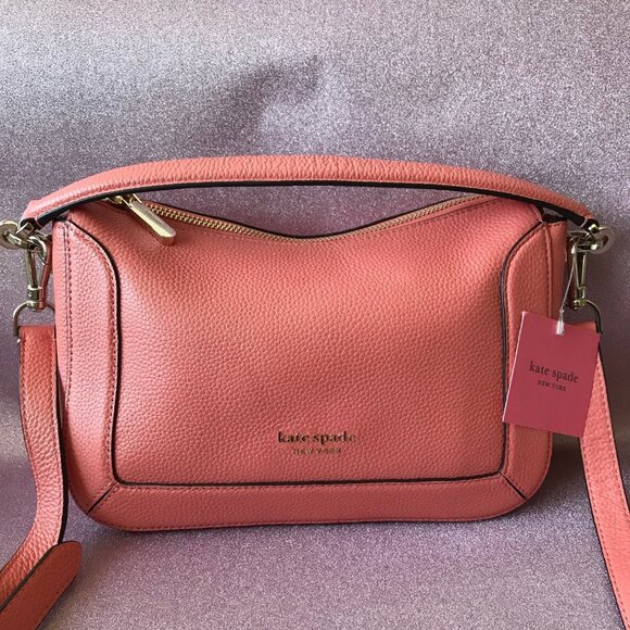 kate spade Handbags - Kate spade Crush Pebbled Medium Crossbody Rose  Detachable Strap / Top Handle